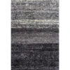 Super Soft Black Stripe Shaggy Bedroom Rug