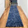 Navy Mottled Shaggy Hall Runner Rug -Kukoon Rugs Store Murano 20baba 20 93