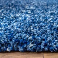 Navy Mottled Shaggy Hall Runner Rug -Kukoon Rugs Store Murano 20baba 20 93 5B3 5D