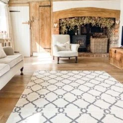 Cream Trellis Natural Jute Area Rug - Trellis -Kukoon Rugs Store Natura Jute Trellis Instagram Customer 2