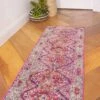 Fuschia Pink Oriental Distressed Runner Rug -Kukoon Rugs Store Oscar 202ab 20 35