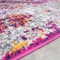 Fuschia Pink Oriental Distressed Runner Rug -Kukoon Rugs Store Oscar 202ab 20 35 5B5 5D