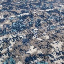 Faded Distressed Navy Oriental Pattern Runner Rug -Kukoon Rugs Store Oscar 202ab 20 78 5B4 5D