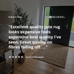 Rustic Jute Sisal Brown Natural Area Rugs - Boucle -Kukoon Rugs Store REVIEWS.io Social Proof Image