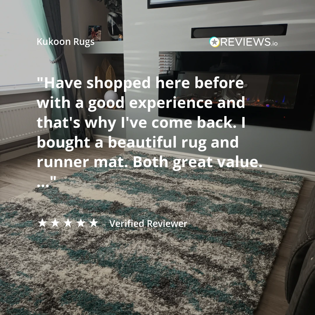 Blue Grey Cloud Mottled Shaggy Living Room Rug 6 Blue Grey Cloud Mottled Shaggy Living Room Rug - Image 4