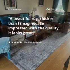 Traditional Distressed Beige Area Rug - Victoria -Kukoon Rugs Store REVIEWS.io Social Proof Image 6b25b6f7 f8af 4f04 8b21 605e0b076237
