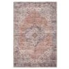 Flatwoven Washable Terracotta Medallion Area Rug - Neeve