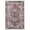 Flatwoven Washable Red Medallion Area Rug - Slaney -Kukoon Rugs Store Renuu slaney R 00182 overhead sq