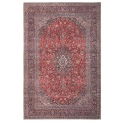 Flatwoven Washable Red Oriental Area Rug - Tullow