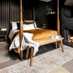 Flatwoven Washable Distressed Multicolour Runner - Cecilia 10 Flatwoven Washable Distressed Multicolour Runner - Cecilia -Kukoon Rugs Store Renuu Cecilia Beige Vintage Room Web Bedroom Rug 2