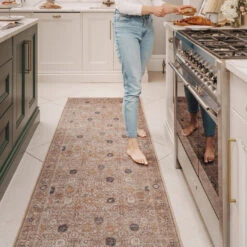 Flatwoven Washable Vintage Floral Runner - Macie -Kukoon Rugs Store Renuu Macie Room web 2 Runner