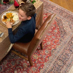 Flatwoven Washable Red Oriental Area Rug - Tullow -Kukoon Rugs Store Renuu Tullow Room web