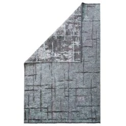 Reversible Distressed Light Blue Rug - Maze -Kukoon Rugs Store Reversible 20Living 20Room 20Rug 20 199 5B4 5D