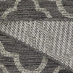 Grey Trellis Indoor Outdoor Rug - Seville -Kukoon Rugs Store Seville Anthracite 01072A SCL ANTHRACITESILVER31 5018 SILVER 6 copy