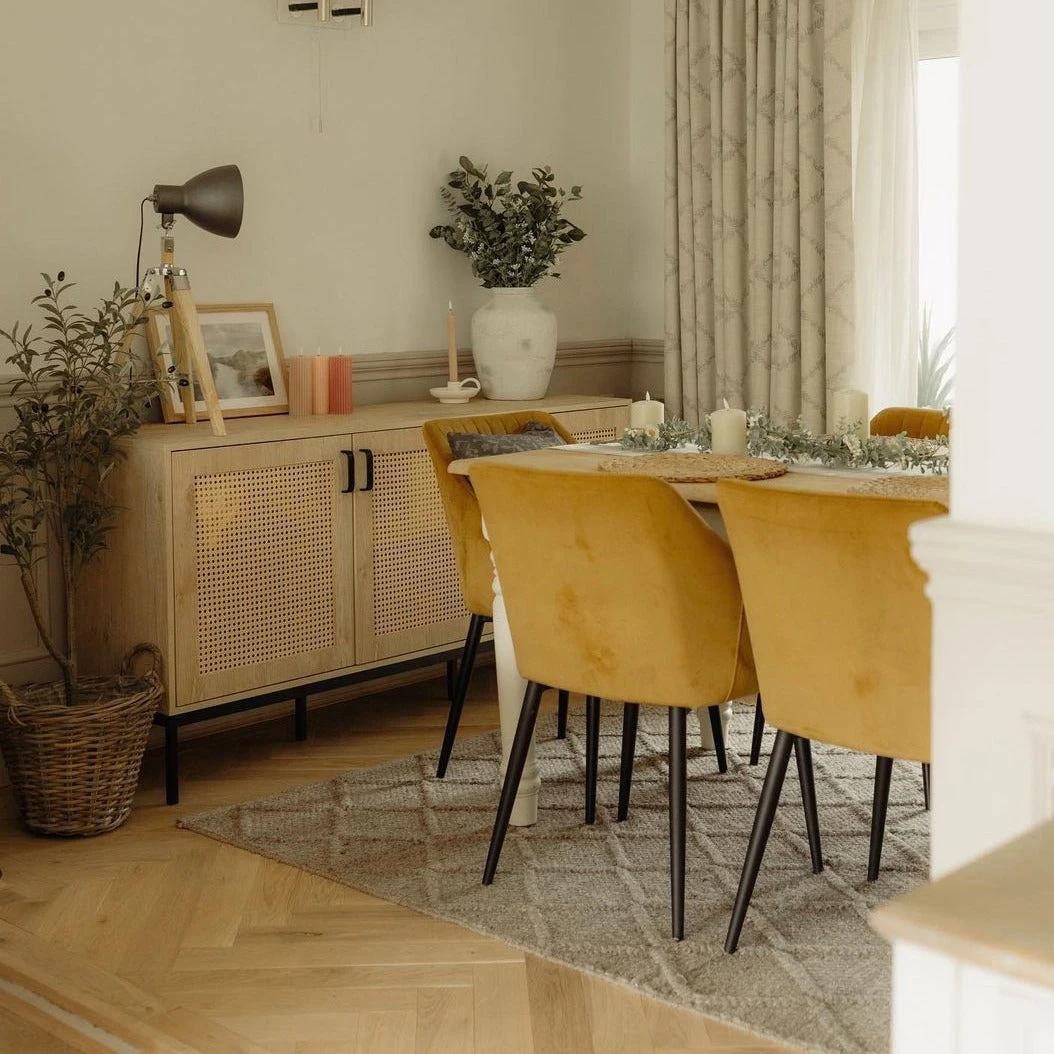 Handmade Beige Trellis Wool Area Rug - Diamond 5 Handmade Beige Trellis Wool Area Rug - Diamond - Image 3