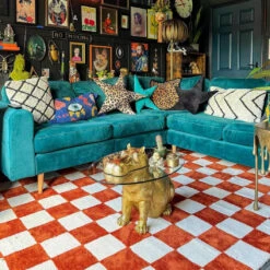 Burnt Orange Retro Checkerboard Rug - Maze Rust -Kukoon Rugs Store Snapinsta.app 436383092 18428968111035270 978234203992534059 n 1080