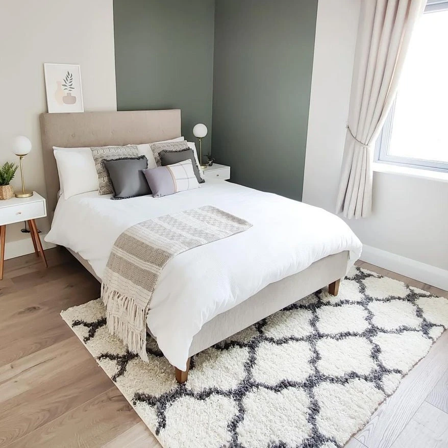 Cream Moroccan Trellis Shaggy Rug 5 Cream Moroccan Trellis Shaggy Rug - Image 3