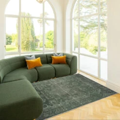 Soft Washable Green Medallion Rug - Maisie 15 Soft Washable Green Medallion Rug - Maisie -Kukoon Rugs Store Soft Washable Maisie room web location