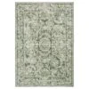 Soft Washable Green Motif Rug - Pippa -Kukoon Rugs Store Soft Washable Pippa overhead SQ