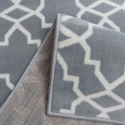 Grey Trellis Hallway Runner Rug -Kukoon Rugs Store Soho 3512 WS22 0321 5B4 5D