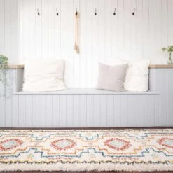 Super Soft Aztec Berber Shaggy Runner Rug