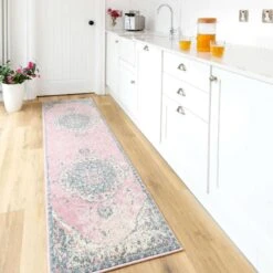 Distressed Pink Medallion Runner Rug -Kukoon Rugs Store Topaz 20carved 20soft 20living 20room 20rug 20 69 5B1 5D