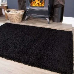 Super Soft Black Shaggy Rug -Kukoon Rugs Store Vancouver Black Donnas 1 zpsxryx2ux6 5B1 5D