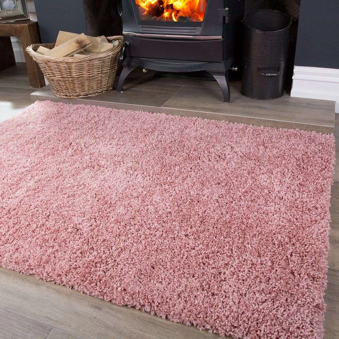 Blush Pink Shaggy Rug 5 Blush Pink Shaggy Rug - Image 3