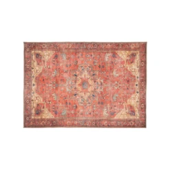 Washable Red Kitchen Mat - Viv -Kukoon Rugs Store Viv