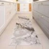 Modern Grey Marble Textured Runner Rug -Kukoon Rugs Store Votage 20Soft 20Runner 20Rugs 20 133