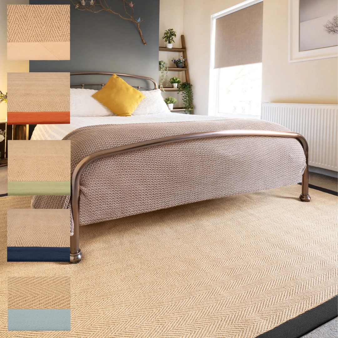 Natural Jute Border Rug - Choose Your Colour 3 Natural Jute Border Rug - Choose Your Colour