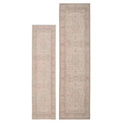 Soft Washable Cream Vintage Runner - Adeline 17 Soft Washable Cream Vintage Runner - Adeline -Kukoon Rugs Store Washable Adeline Overhead RR RRL SQ