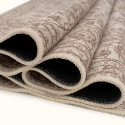 Soft Washable Cream Bathroom Mat - Adeline -Kukoon Rugs Store Washable Adeline detail 15 3