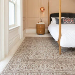 Soft Washable Cream Vintage Rug - Adeline -Kukoon Rugs Store Washable Adeline room web Bedroom L