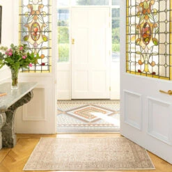 Soft Washable Cream Bathroom Mat - Adeline -Kukoon Rugs Store Washable Adeline room web RRL location hall 1 1