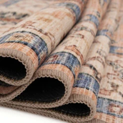 Soft Washable Vintage Multicolour Runner - Amelia -Kukoon Rugs Store Washable Amelia detail 18