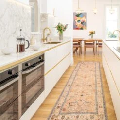 Soft Washable Vintage Multicolour Runner - Amelia -Kukoon Rugs Store Washable Amelia room web RRL location 1