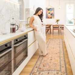 Soft Washable Multicolour Vintage Rug - Amelia -Kukoon Rugs Store Washable Amelia room web RRL location 2 1