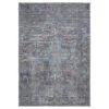 Soft Washable Blue Boho Rug - Clara