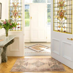 Soft Washable Moroccan Doormat - Coralie -Kukoon Rugs Store Washable Coralie room web RRL location hall 1