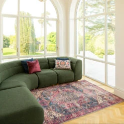 Soft Washable Multicolour Rug - Delphine -Kukoon Rugs Store Washable Delphine room web location 1