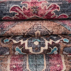 Soft Washable Multicolour Bathroom Mat - Delphine -Kukoon Rugs Store Washable Delphine detail 12