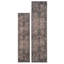Soft Washable Blue Regency Runner - Dorothea -Kukoon Rugs Store Washable Dorothea Overhead RR RRL SQ