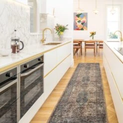 Soft Washable Blue Regency Runner - Dorothea -Kukoon Rugs Store Washable Dorothea room web RRL location 2