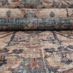 Soft Washable Blue Bathroom Mat - Dorothea -Kukoon Rugs Store Washable Dorothea detail 14