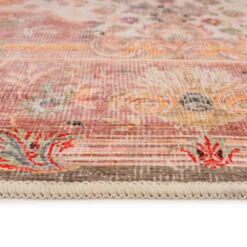 Washable Pink Medallion Rug - Dusk -Kukoon Rugs Store Washable Dusk Detail 2