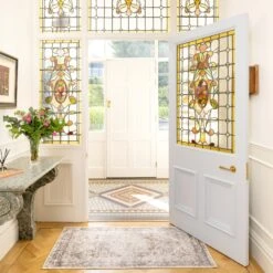 Soft Washable Vintage Doormat - Elsie -Kukoon Rugs Store Washable Elsie room web RRL location hall 1