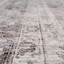 Soft Washable Vintage Greige Runner - Elsie -Kukoon Rugs Store Washable Elsie detail 12 1
