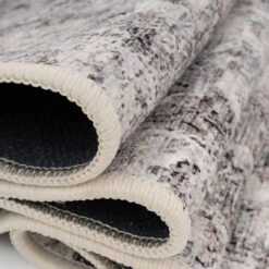 Soft Washable Vintage Greige Runner - Elsie -Kukoon Rugs Store Washable Elsie detail 18 1