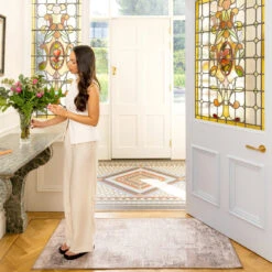 Soft Washable Distressed Bathroom Mat - Ernest -Kukoon Rugs Store Washable Ernest room web RRL location hall 2 1